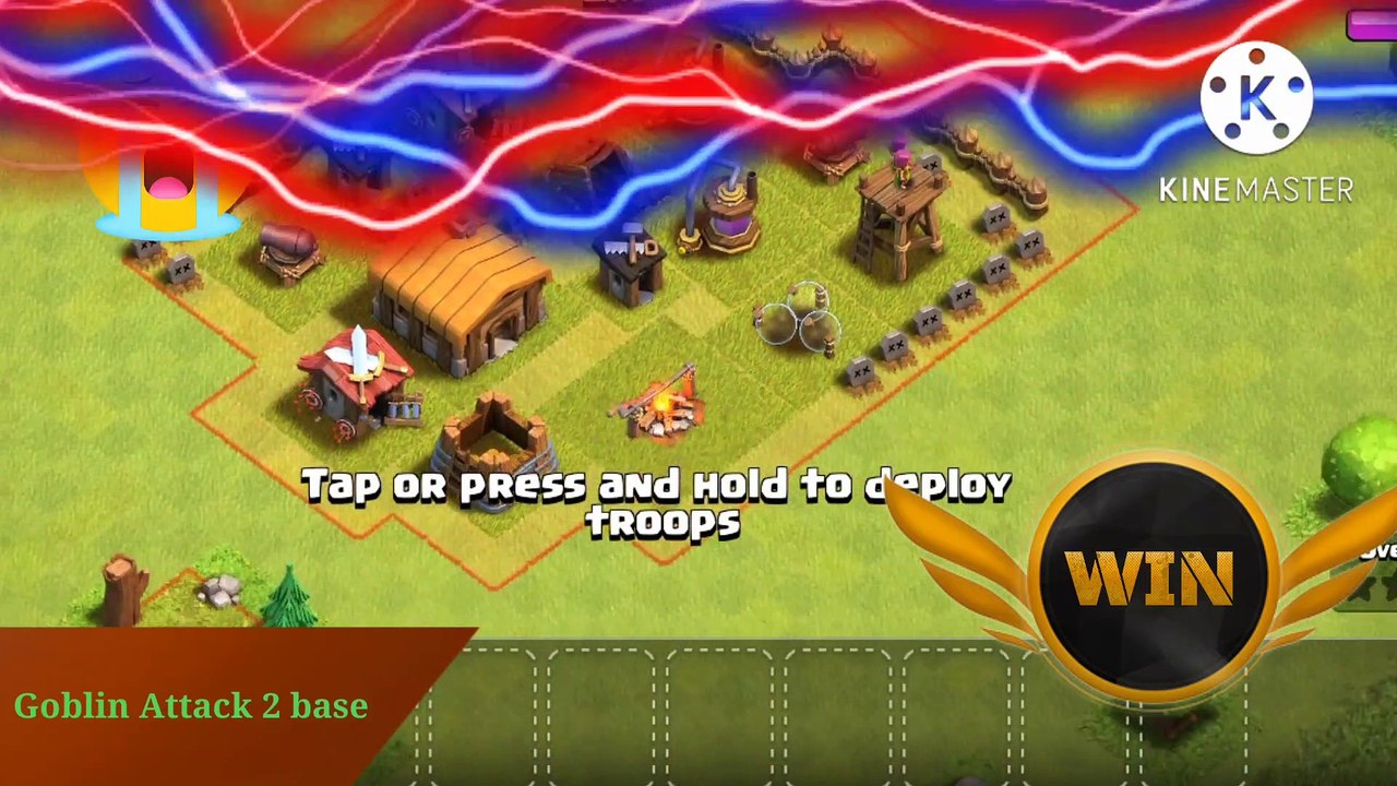 Goblin  atake Town Hall 3 [clash of clans video