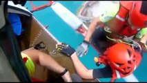 Rescatan a una escaladora que se descolgó 15 metros en Cueto Agero, Cantabria