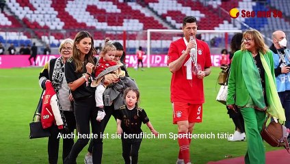 Sportliche Familie: Anna Lewandowska trainiert mit ihren zwei Töchtern