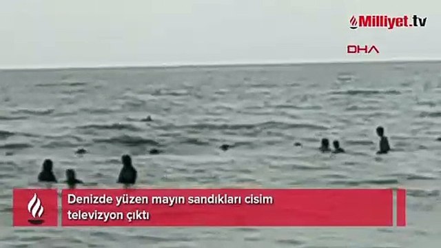 Denizde mayın sandıkları cisim televizyon çıktı