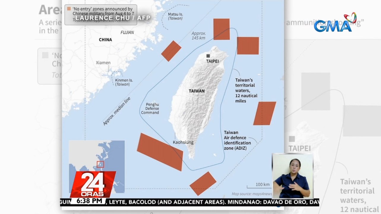China, nagsasagawa ng military drills sa paligid ng Taiwan kasunod ng pagdalaw ni US House Speaker Pelosi roon | 24 Oras
