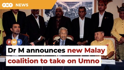 Dr M launches Malay-only Gerakan Tanah Air coalition to take on Umno in GE 15