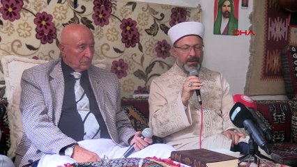Diyanet İşleri Başkanı Erbaş'tan saldırıya uğrayan cemevine ziyaret