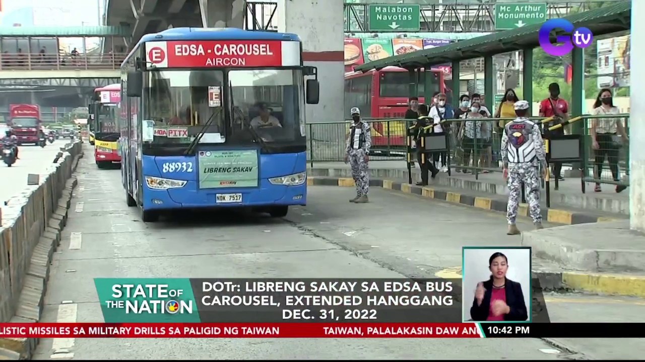 DOTr: Libreng sakay sa EDSA bus carousel, extended hanggang Dec. 31, 2022 | SONA