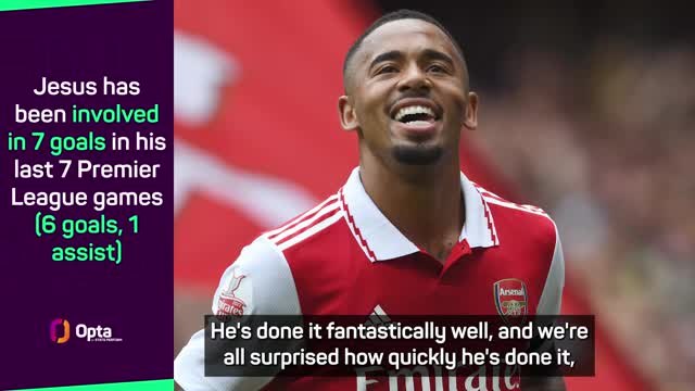 Arteta surprised by 'enormously talented' Jesus