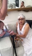 Elodie Constantin et son arrière petit-fils Vahé.