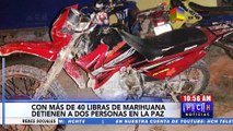 Con más de 40 libras de marihuana caen dos sujetos en La Paz