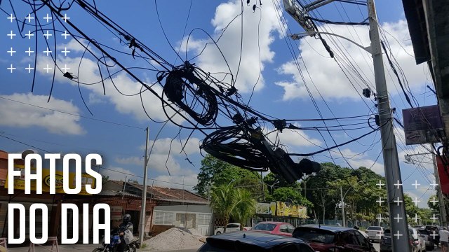 Cabos pendurados em postes representam riscos em Belém