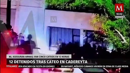 Download Video: Detiene a 12 personas tras cateos en Cadereyta, Nuevo León