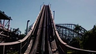 Dania Beach Hurricane Roller Coaster (Boomer's Park - Dania Beach, Florida) - Roller Coaster POV Video - Defunct Coaster - Front Row