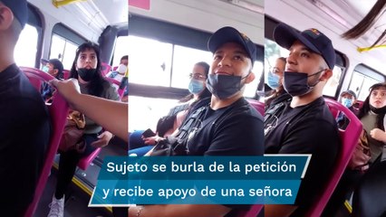 "En este momento me siento mujer": Hombre se niega a bajar de zona exclusiva del Metrobús