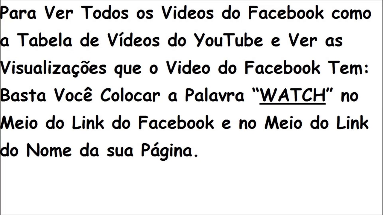 Como Ver as Visualizações dos Videos do Facebook e Ver os Videos como a Tabela do YouTube.