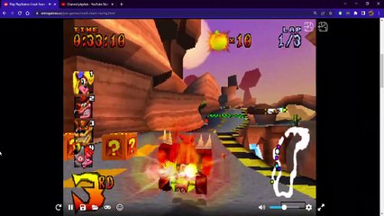 Crash Team Racing (PS1) - Dingo Canyon Gameplay