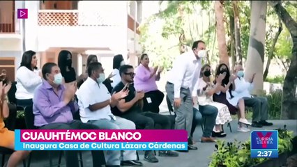 Cuauhtémoc Blanco inaugura la Casa de Cultura "Lázaro Cárdenas" en Morelos