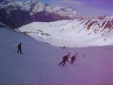 Descente d'une piste, ski 2008