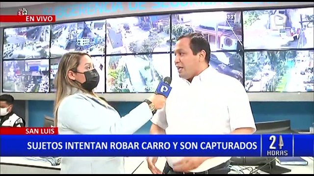 San Luis: Cámaras de seguridad captan a delincuentes que pretendían robar un auto pero son detenidos