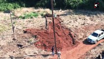 Se realizaron obras de electrificación rural en Picada 10 de Pozo Azul