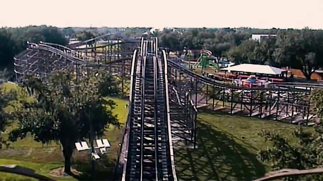Triple Hurricane Roller Coaster (Cypress Gardens Adventure Park - Winter Haven, Florida) - Roller Coaster POV Video - Front Row