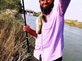 Hook Fishing in River Side #hook_fishing #fish