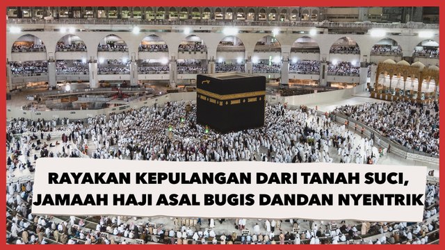 Rayakan Kepulangan dari Tanah Suci, Jamaah Haji Asal Bugis Dandan Nyentrik Berkalung Emas