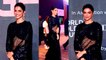 Deepika Padukone dazzles in shimmery black saree as she graces an event in Mumbai | FilmiBeat