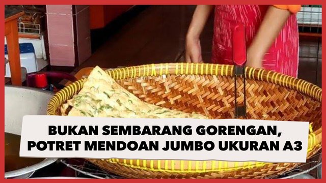 Bukan Sembarang Gorengan, Potret Mendoan Jumbo Ukuran A3 Ini Bikin Publik Heran