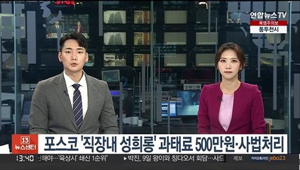 포스코 '직장내 성희롱' 과태료 500만원·사법처리