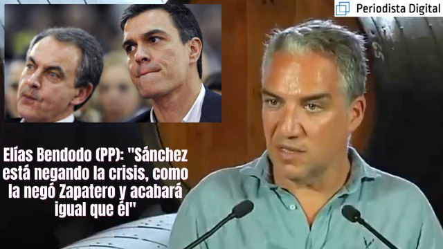 Elías Bendodo (PP): Sánchez está negando la crisis, como la negó Zapatero y acabamos con elecciones anticipadas