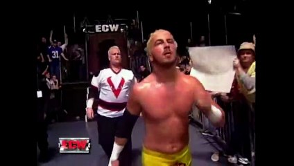 ecw - justin credible & steve corino vs sandman (entrance)