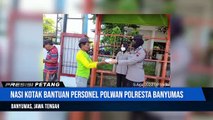 Jum'At Peduli, Polwan Polresta Banyumas Terjun Ke Jalan Bagikan Nasi Kotak