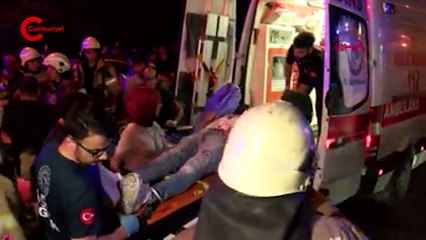 Beşiktaş’ta, navigasyonun ters yola soktuğu otomobil taksiye çarptı: 7 yaralı