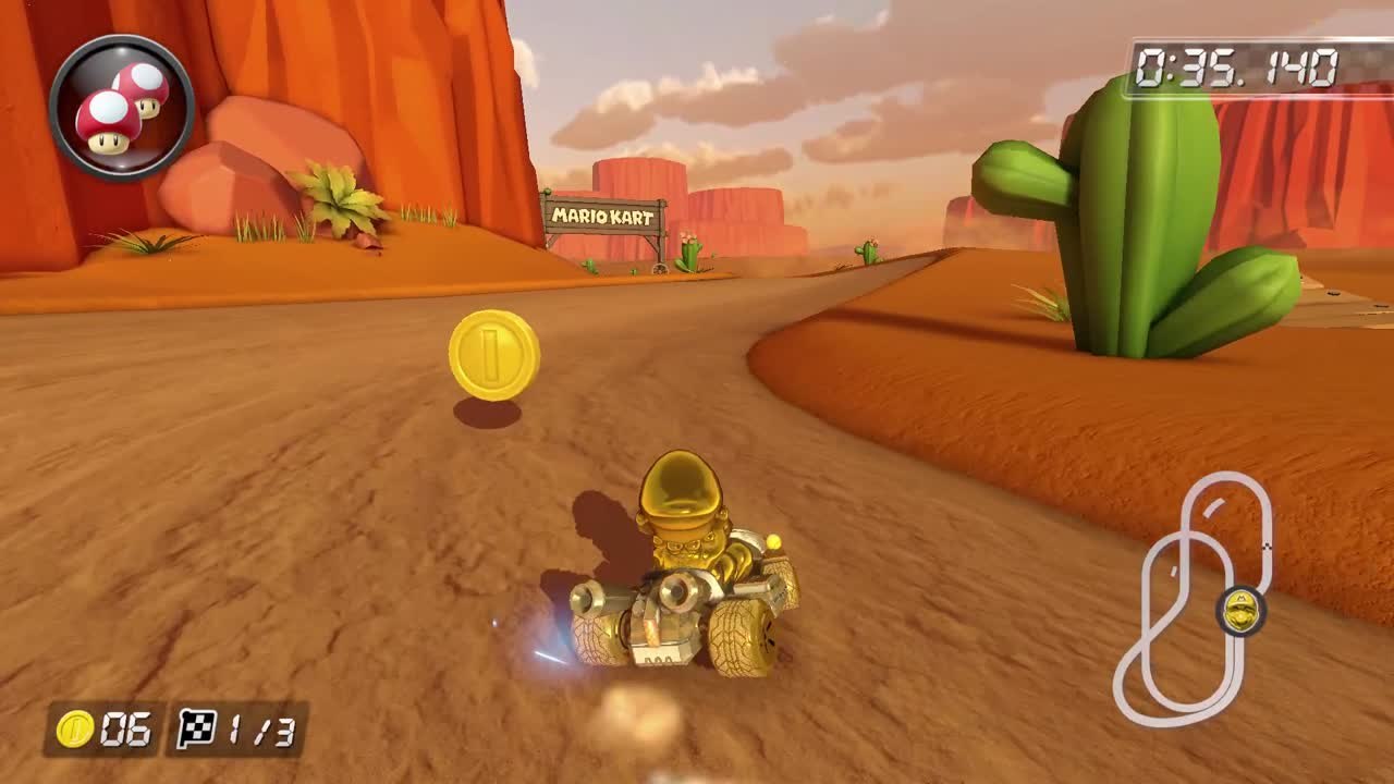 Mario Kart 8 Deluxe – Tour du circuit "N64 Désert Kalimari" (vague 2 du DLC)