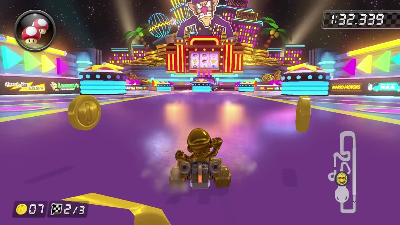 Mario Kart 8 Deluxe – Tour du circuit "DS Flipper Waluigi" (vague 2 du DLC)