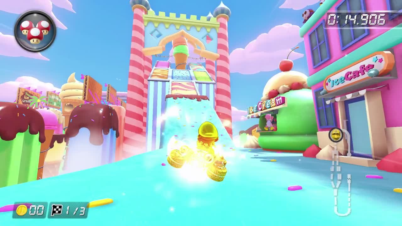 Mario Kart 8 Deluxe – Tour du circuit "Cité Sorbet" (vague 2 du DLC)