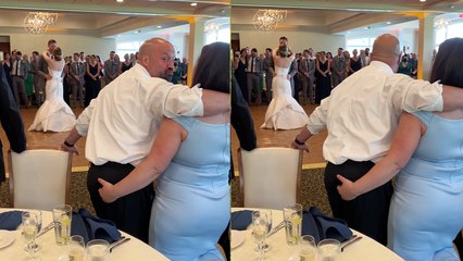 'Random couple gets a bit too lovey-dovey during a wedding party '