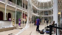 Look at this timelapse of a huge sculpture in  the National Museum of Scotland