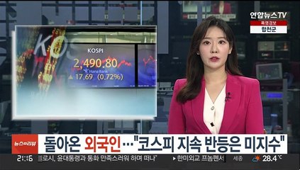 돌아온 외국인…"코스피 지속 반등은 미지수"