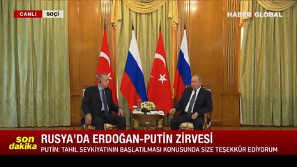 Rusya'da Erdoğan-Putin zirvesi! Erdoğan'dan Akkuyu vurgusu, Putin'den 'tahıl' teşekkürü