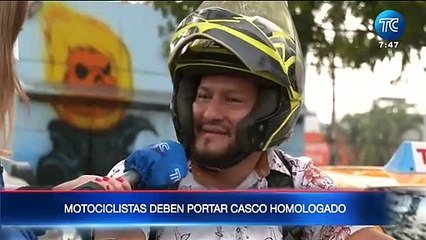 Guayaquil: Motociclistas deben portar casco homologado