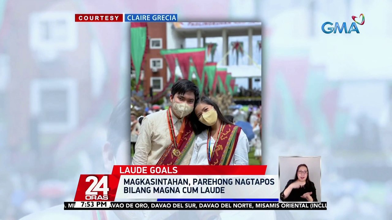 Magkasintahan, parehong nagtapos bilang Magna cum Laude | 24 Oras