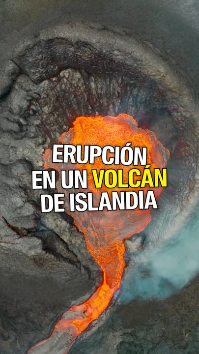 Volcán en erupción en Islandia