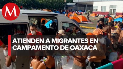 En Oaxaca, titular del INM supervisa atención a caravana migrante