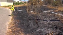 Agentes forestales buscan pruebas para encontrar al autor del fuego que ha calcinado seiscientas hectáreas en Verín