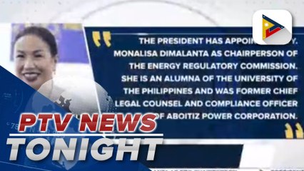 Pres. Marcos Jr. appoints Atty. Monalisa Dimalanta as new ERC chair