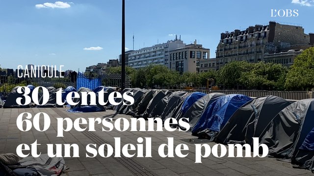 Sur la place de la Bastille, des jeunes migrants défient chaque jour la canicule