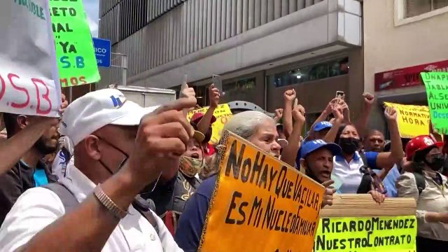 Empleados públicos marcharon por salarios justos en Venezuela