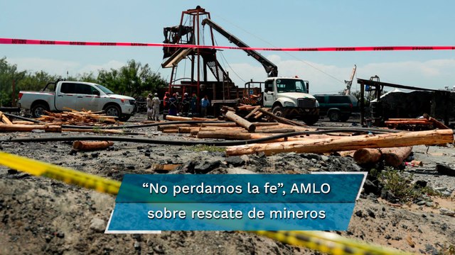 Continúan atrapados 10 mineros en Coahuila; trabajan en bajar niveles del agua