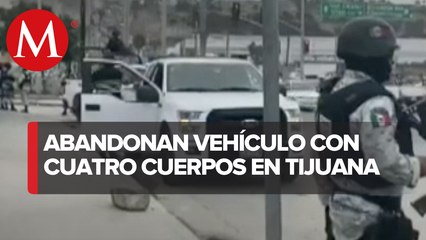 Hallan 4 cuerpos en una camioneta abandonada en en Tijuana