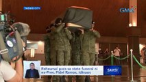 Rehearsal para sa state funeral ni ex-Pres. Fidel Ramos, idinaos | Saksi