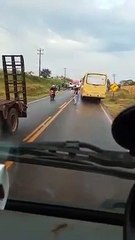 Motociclista perde a vida após colisão frontal contra ônibus na PR-558